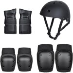 Ensemble de protection complet 7 pi�ces pour adultes, casque, genouill�res, coudi�res, prot�ge - poignets, ...