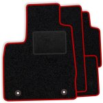 Ensemble de tapis en velours pour peugeot 208 i 2012 - 2019 - finition rouge