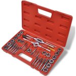 Vidaxl ? coffret de tarauds et matrices 40 pcs ? acier au carbone trait� ? mallette de transport incluse ...