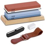 Ensemblede pierres � aiguiser 400 / 1000 3000 / 8000, couteaux aiguiser pierre double visage professionnel, ...