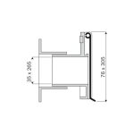 Normbau - entre de bote aux lettres type 3229 / 01 pour portes d'paisseur 38  58 mm