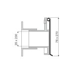 Entre de bote aux lettres finition argent type 3221 / 01 pour portes d'paisseur 38  76 mm normbau ...