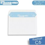 Lot de 100 enveloppes blanches c6 - gamme courrier +