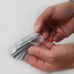 Lot de 100 sachets plastiques � fermeture zip 60x80mm standard 50�