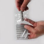 Lot de 100 sachets plastiques � fermeture zip 80x120mm standard 50�