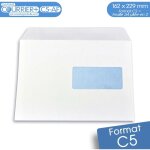 Lot de 50 enveloppes blanches c5 avec fen�tre - gamme courrier +