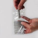 Lot de 500 sachets plastiques � fermeture zip 80x120mm standard 50�