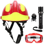 Eosnow ? casque de s�curit� anti - impact pour pompiers ? avec lampe frontale et lunettes ? norme epi ...
