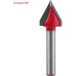 Eosnow fraise cnc pour le travail du bois en acier au tungst�ne, outil de coupe � rainure en v, arbre ...