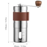 Eosnow moulin � caf� manuel, avec meules en c�ramique, mouture r�glable, corps en acier inoxydable, support ...
