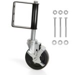 Eosnow roulette de portail de 4 pouces, roulement de 330 lb, roue r�glable � ressort � 360�, avec frein, ...