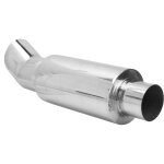 Eosnow silencieux d'�chappement en acier inoxydable, 63mm, pour voiture universelle, style dtm, argent, ...