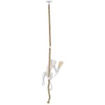Epikasa - suspension singe, polyr�sine, blanc, marron, 27x32x60 cm