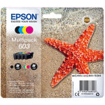Epson - 603 pack de 4 cartouches 1 noir et 3 couleurs pour imprimante jet d'encre
