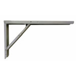 Equerres d� acier pliant abat - table argent 30x52cm.