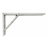 Equerres d� acier pliant abat - table blanc 30x52cm.