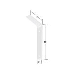 Equerre alu 65x100 mm blanc