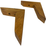 Equerre en bois teck massif - 25x125x170mm - fixation pour etag�re murale
