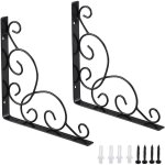 Equerre d'�tagere en fer forg�, 2 pi�ces �querres pour �tag�re de jardin, �querre pour �tagere murale ...