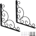 Equerre d'tagere en fer forg, 2 pices querres pour tagre de jardin, querre pour tagere murale ...
