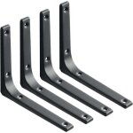 Equerre etagere murale, 4pcs equerre metal 150mm x 125mm equerre charge lourde support etagere murale ...