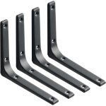 Equerre etagere murale, 4pcs equerre metal 150mm x 125mm equerre charge lourde support etagere murale ...