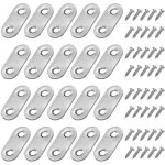Equerre de fixation plats droits support en droit plat metalliques equerres avec vis pour bois meubles ...