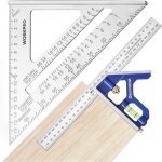 Equerre menuisier 300 mm et equerre charpentier triangulaire 180mm, equerre combin�e avec niveau � bulle ...
