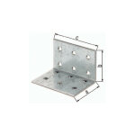 Alberts - equerre perfore eta - 8 / 165 80x80xmm nbre de trous 27 s. 2, 5mm eta - 8 / 165 gah (par 50) ...
