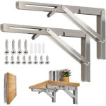 �querre pliante 400mm, 2 pi�ces support console pliable chargeable 150 kg, lourds support console pliable, ...