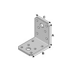 Alsafix - equerre sans renfort (h x l x l x p) 60 x 60 x 45 x 3, 0 mm - al - ea06060430