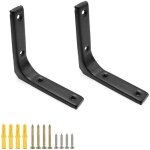 Support querre, 2 pcs support querre tagere noir l  angle droit bracket pour salon cuisine chambre ...