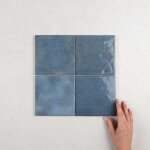 Equipe - faïence effet zellige artisan 13, 2x13, 2 (1m2) colonial blue - les carreaux de jean Equipe - faïence effet zellige artisan 13, 2x13, 2 (1m2) colonial blue - les carreaux de jean