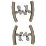 Lot de 2 paires protections pour jantes auto moto quad scooter