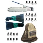 Equipement express sicoba - pistolet gchette pour sableuse arogommeuse mobile + 20 buses + paire de ...