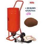 Equipement express sicoba - sableuse a�rogommeuse mobile sur roulettes 56, 70l 90lb 41kg + 20 buses + ...