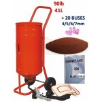 Equipement express sicoba - sableuse a�rogommeuse mobile sur roulettes 56, 70l 90lb 41kg + 20 buses + ...