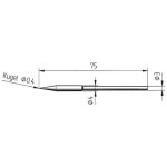 Ersa 212 bd lf panne de fer  souder forme de crayon taille de la panne 0. 4 mm contenu 1 pc(s)