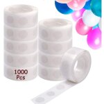 Ersandy - 1000 pcs points de colle ballon, colle ballon double face dots ruban colle, amovible autocollant ...