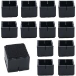 12pcs protege pied de chaise carr� 42 - 48mm prot�ge jambes table et chaise pvc capuchons carr�s avec ...