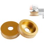 Ersandy - 1pc fraise diamant�e pour bord ext�rieur, 75mm meule diamant�e bras�e sous vide bord demi - ...