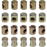 Ersandy - lot de 20 �crous m6 � fente pour meubles, chaises, lits, berceaux