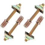 Ersandy - lot de 4 raccords de meubles m8 x 100 mm 4 en 1, connecteurs de meubles en demi - lune, rondelles ...