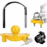 Ersandy - antivol de remorque haute scurit - avec adaptateur 13  7 et sac de protection, laiton antivol ...
