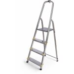 Escabeau 4 marches dura pliable, marchepied l�ger en aluminium, hauteur plateforme 75cm, pieds antid�rapants, ...
