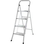 Dema - escabeau en acier 4 marches pliable blanc - echelle