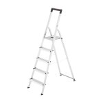 Escabeau domestique pliable en aluminium 5 marches ultra léger hailo l40 Escabeau domestique pliable en aluminium 5 marches ultra léger hailo l40