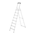 Hailo - escabeau domestique pliable en aluminium 8 marches ultra lger l40