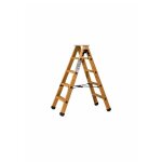 Centaure - escabeau double accs bois 2x4 marches + tablette - hauteur de travail 2, 45m