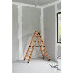 Centaure - escabeau double accès bois 2x5 marches + tablette - hauteur de travail 2, 65m Centaure - escabeau double accès bois 2x5 marches + tablette - hauteur de travail 2, 65m